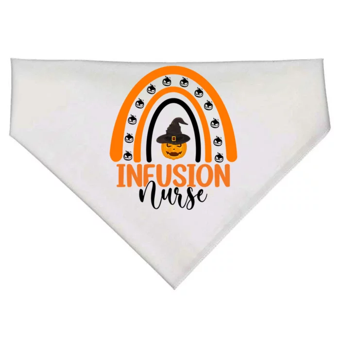 Infusion Nurse Spooky Halloween Pumpkin Rainbow Nursing Great Gift USA-Made Doggie Bandana