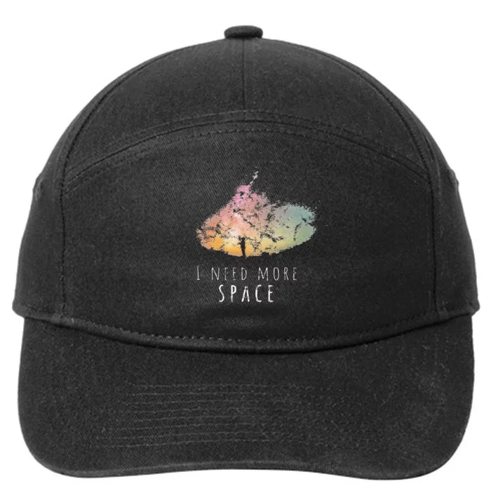 I Need Space Night Sky Funny Astronomy Science Galaxy Stars 7-Panel Snapback Hat