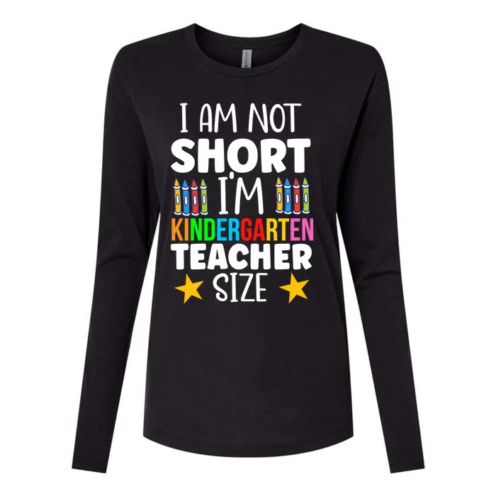 Im Not Short Im Kindergarten Teacher Size Funny Teacher Gift Womens Cotton Relaxed Long Sleeve T-Shirt