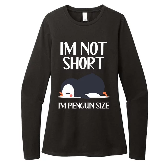 Im Not Short Im Penguin Size Funny Womens CVC Long Sleeve Shirt