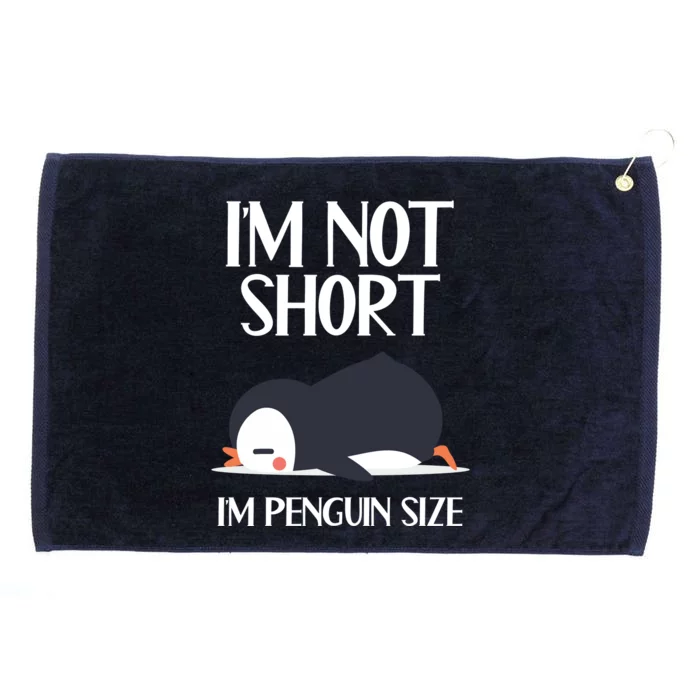 Im Not Short Im Penguin Size Funny Grommeted Golf Towel