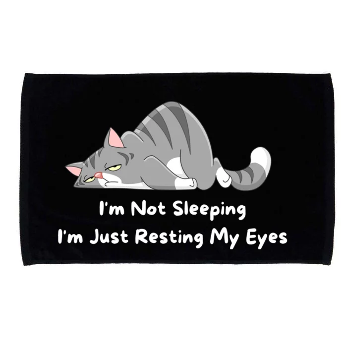 I'm Not Sleeping I'm Just Resting My Eyes Dad Joke Microfiber Hand Towel