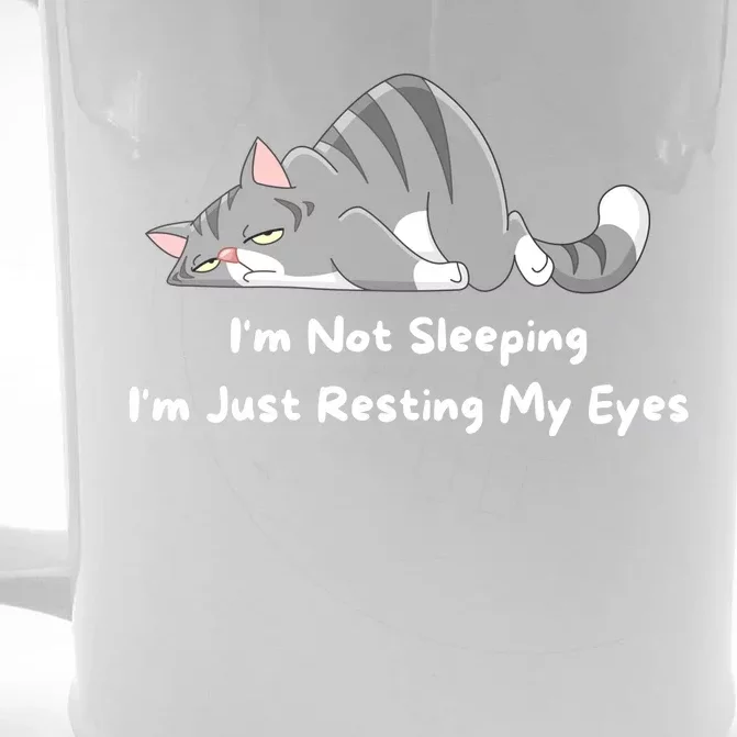 I'm Not Sleeping I'm Just Resting My Eyes Dad Joke Front & Back Beer Stein