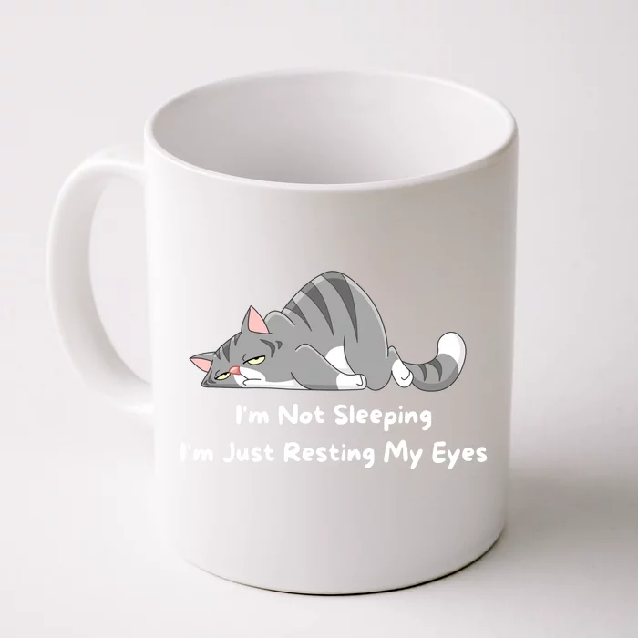 I'm Not Sleeping I'm Just Resting My Eyes Dad Joke Front & Back Coffee Mug