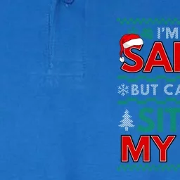 Im Not Santa But You Can Still Sit On My Lap Ugly Christmas Gift Softstyle Adult Sport Polo