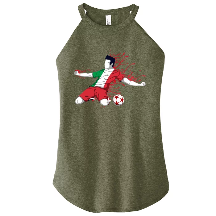 Italy National Soccer Team Jersey Italian Football Gifts Women’s Perfect Tri Rocker Tank