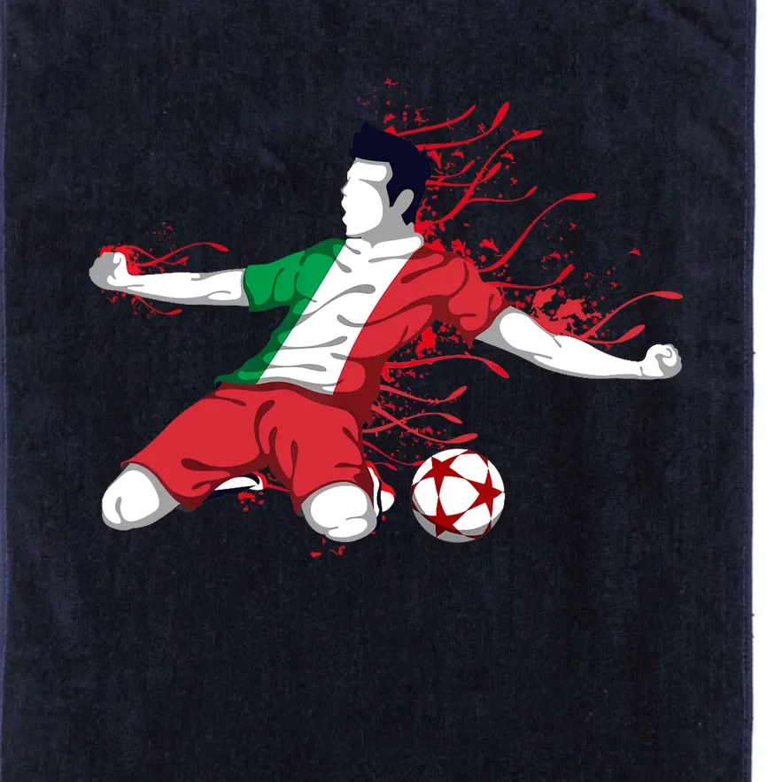 Italy National Soccer Team Jersey Italian Football Gifts Platinum Collection Golf Towel