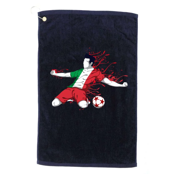 Italy National Soccer Team Jersey Italian Football Gifts Platinum Collection Golf Towel