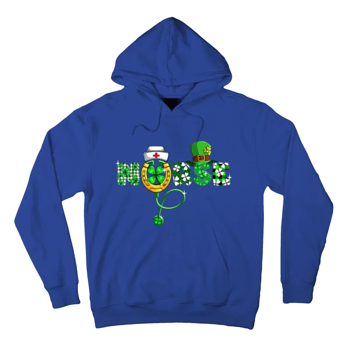 Irish Nurse Stethoscope Scrub Nurses St Patricks Day Great Gift Hoodie