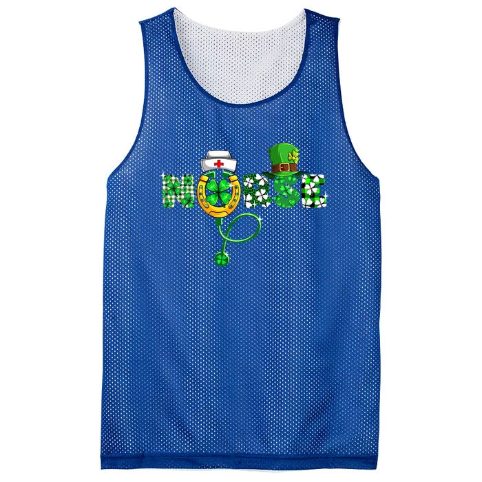 Irish Nurse Stethoscope Scrub Nurses St Patricks Day Great Gift Mesh Reversible Basketball Jersey Tank