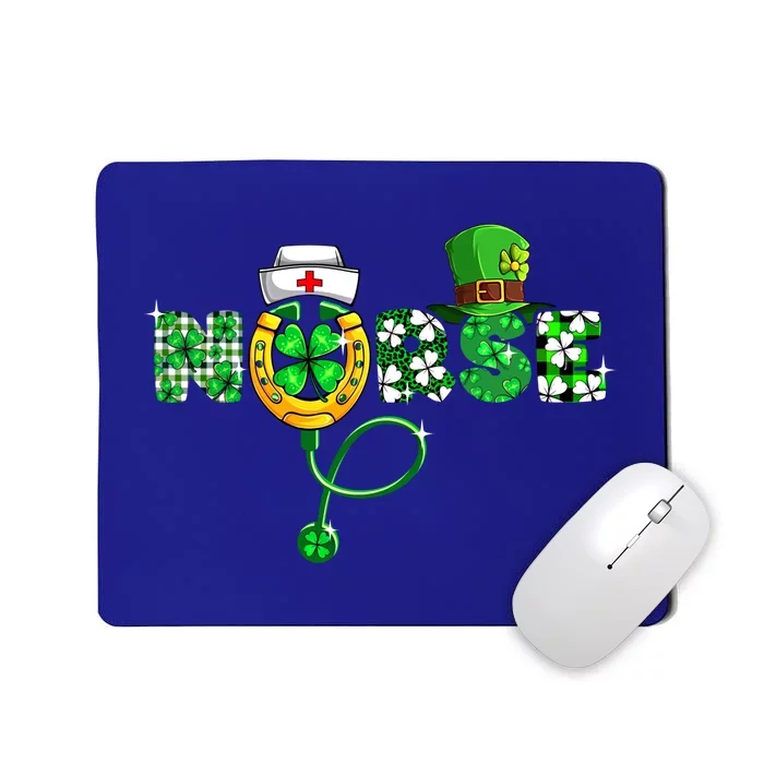 Irish Nurse Stethoscope Scrub Nurses St Patricks Day Great Gift Mousepad