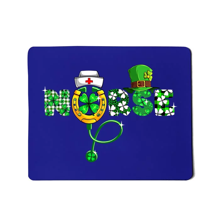 Irish Nurse Stethoscope Scrub Nurses St Patricks Day Great Gift Mousepad