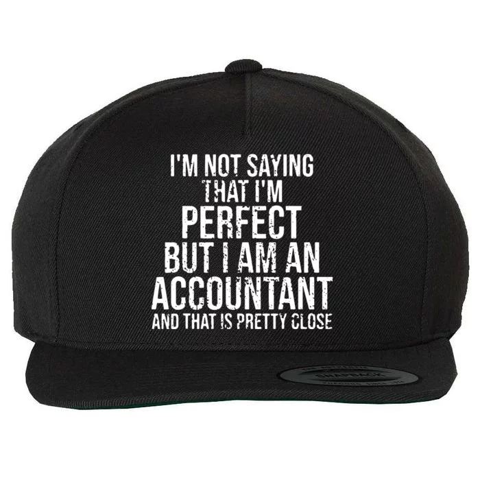 Im Not Saying Im Perfect Funny Accountant Accounting Gift Wool Snapback Cap