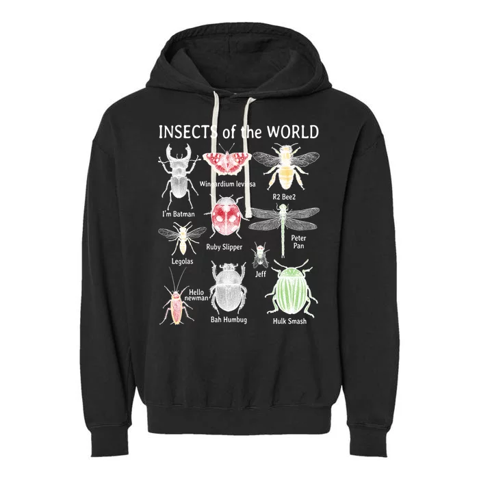 Insects Of The World Garment-Dyed Fleece Hoodie