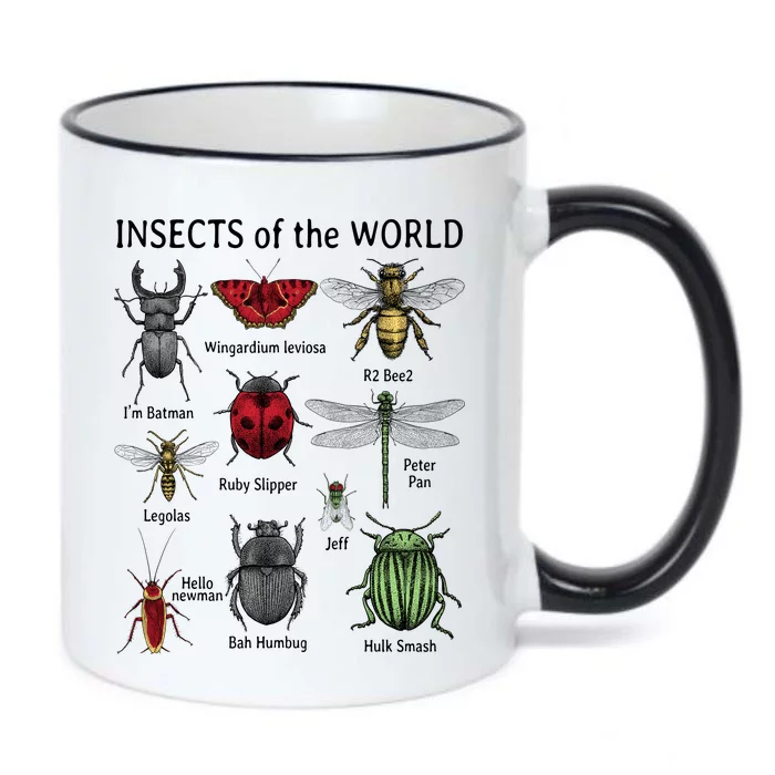 Insects Of The World Black Color Changing Mug