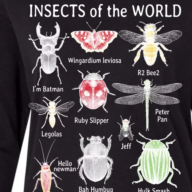 Insects Of The World Womens Cotton Relaxed Long Sleeve T-Shirt