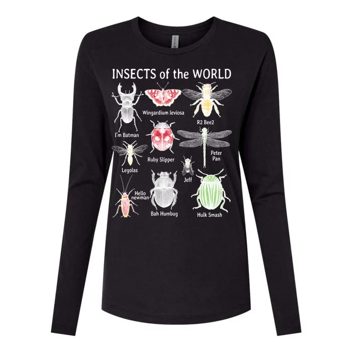 Insects Of The World Womens Cotton Relaxed Long Sleeve T-Shirt