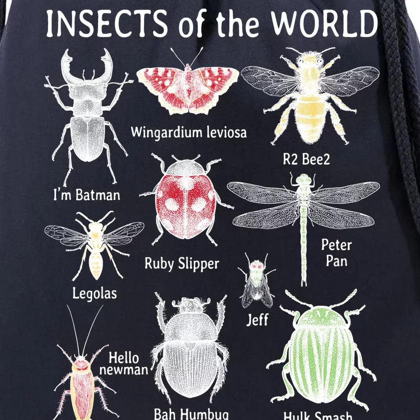 Insects Of The World Drawstring Bag