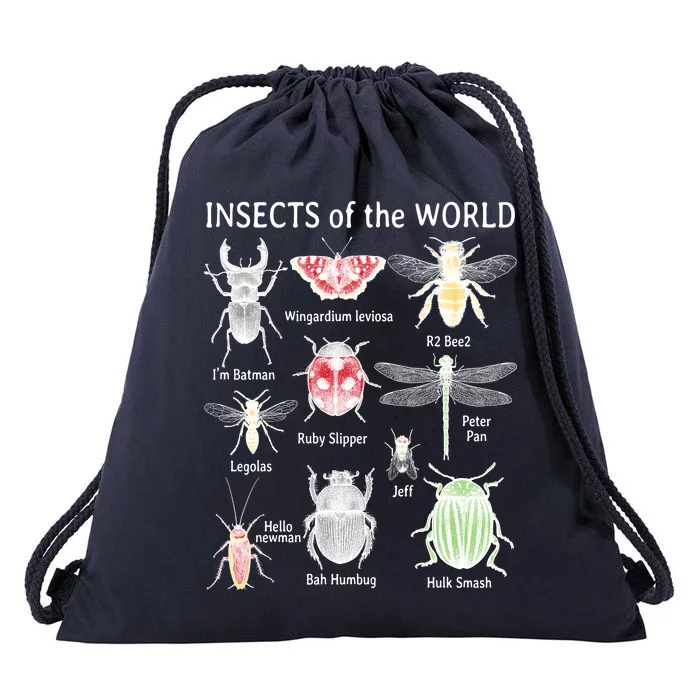 Insects Of The World Drawstring Bag