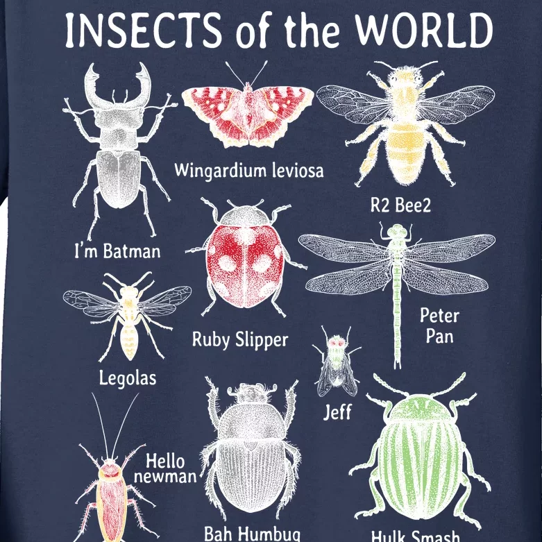 Insects Of The World Kids Long Sleeve Shirt