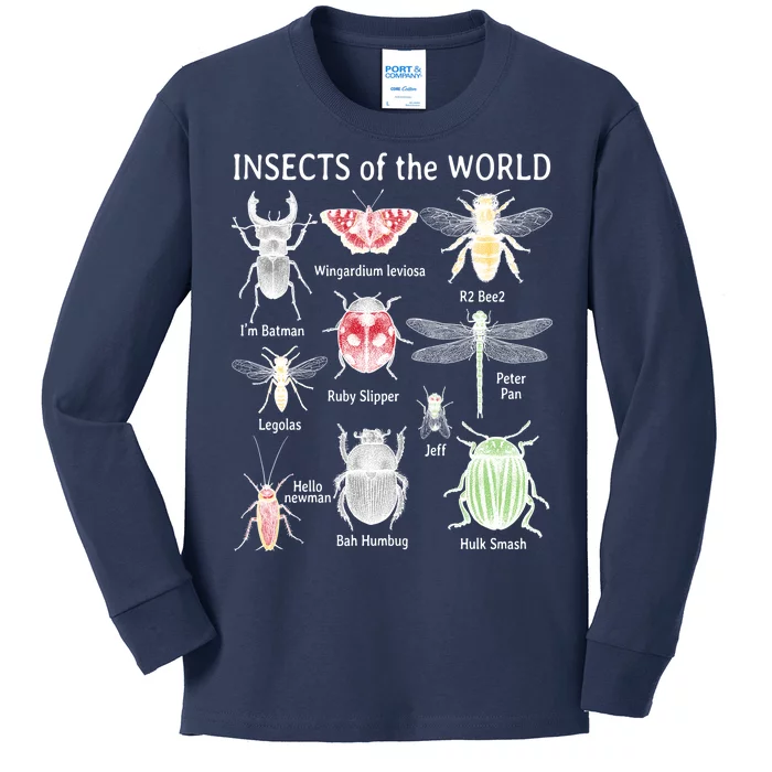 Insects Of The World Kids Long Sleeve Shirt