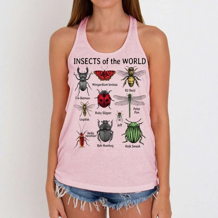 Insects Of The World Women's Knotted Racerback Tank