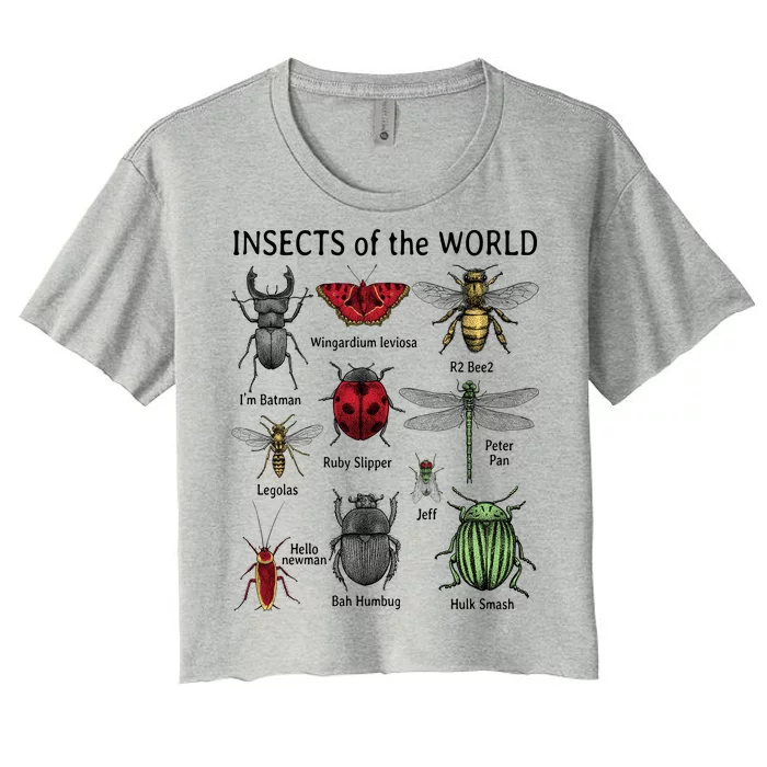 Insects Of The World Women's Crop Top Tee