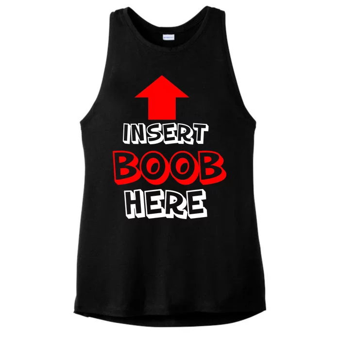 Insert Boob Here Ladies Tri-Blend Wicking Tank