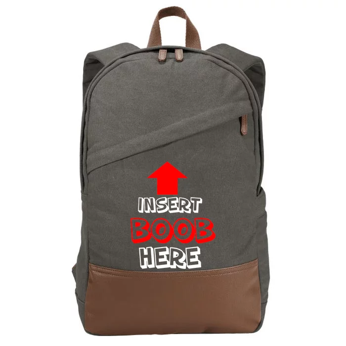 Insert Boob Here Cotton Canvas Backpack