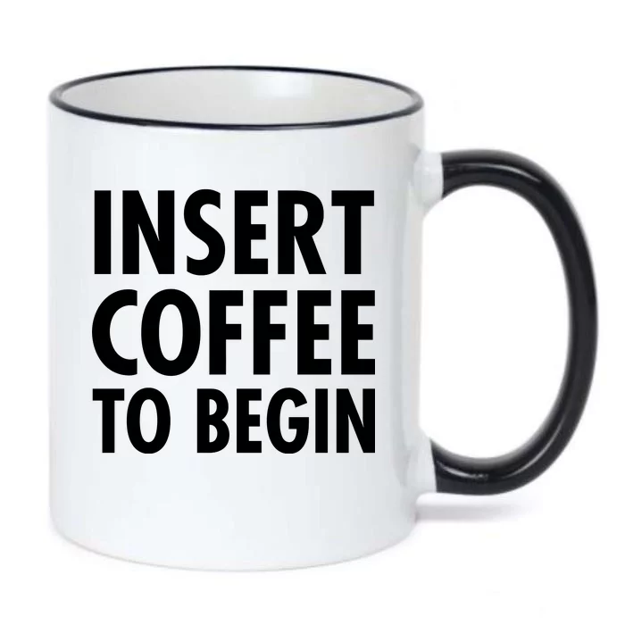 Insert Coffee To Begin Black Color Changing Mug