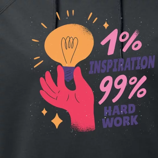 Inspiration And Hard Work Performance Fleece Hoodie