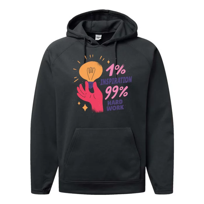 Inspiration And Hard Work Performance Fleece Hoodie