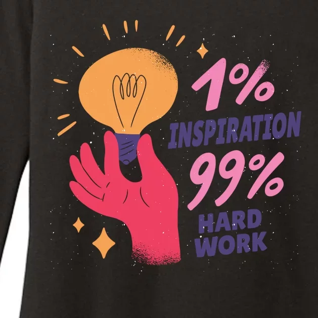 Inspiration And Hard Work Womens CVC Long Sleeve Shirt