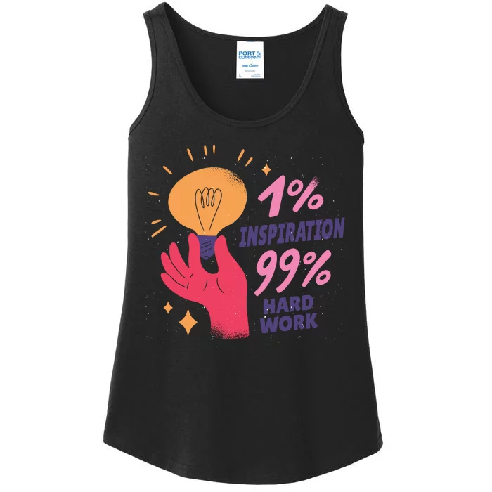 Inspiration And Hard Work Ladies Essential Tank