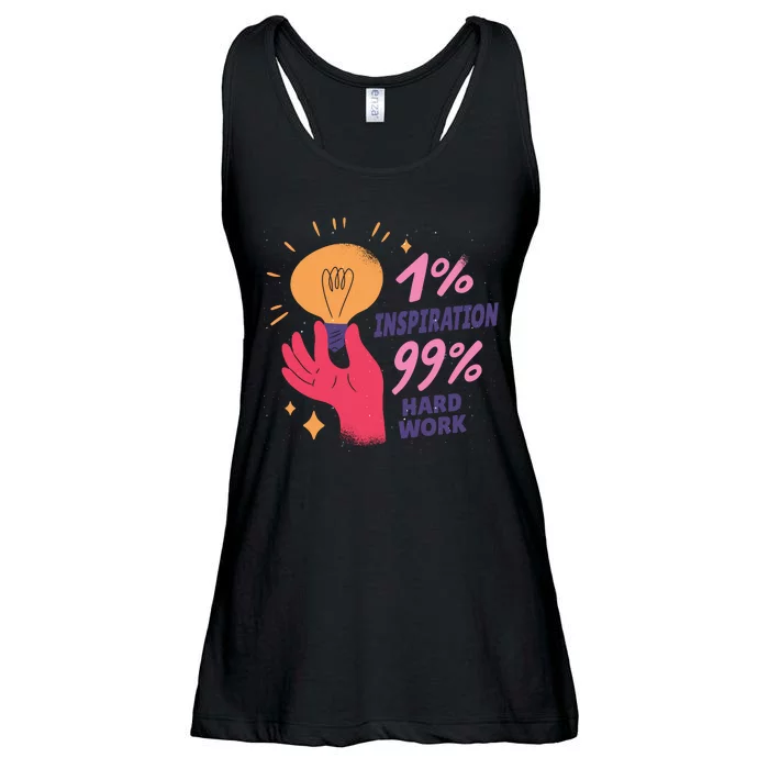 Inspiration And Hard Work Ladies Essential Flowy Tank