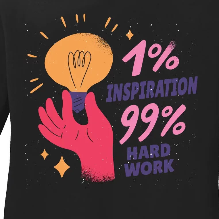 Inspiration And Hard Work Ladies Long Sleeve Shirt