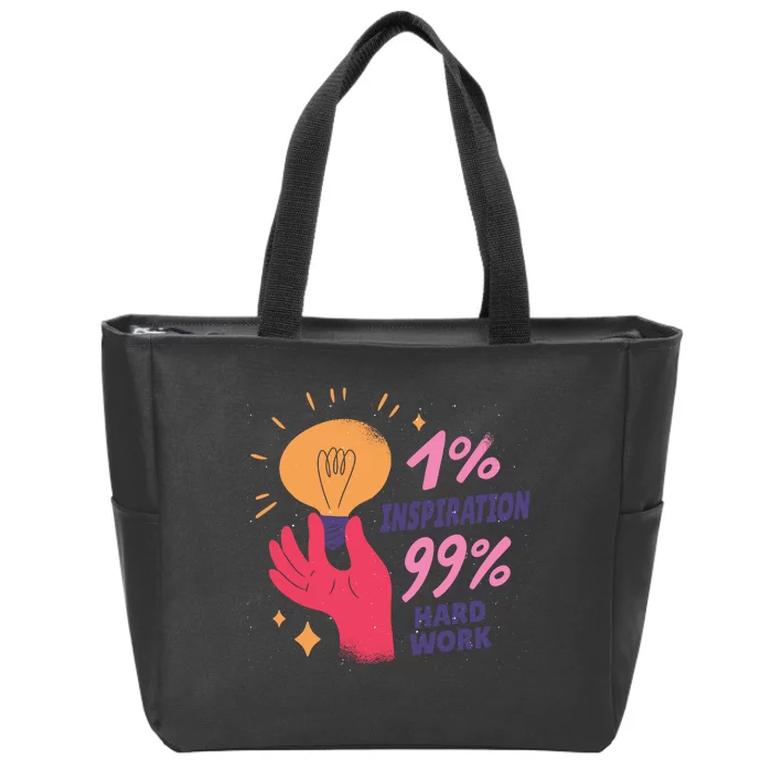 Inspiration And Hard Work Zip Tote Bag