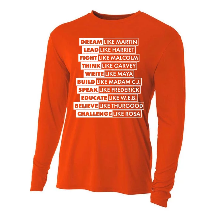 Inspirational Black History Figures Cooling Performance Long Sleeve Crew