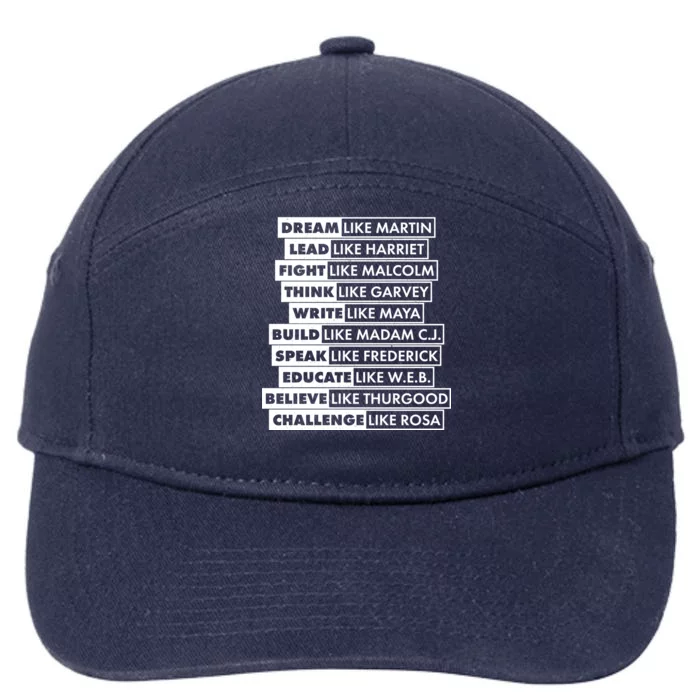 Inspirational Black History Figures 7-Panel Snapback Hat