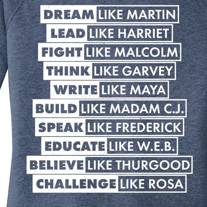 Inspirational Black History Figures Women's Perfect Tri Tunic Long Sleeve Shirt