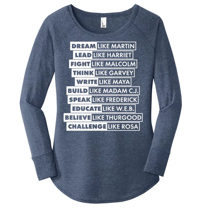 Inspirational Black History Figures Women's Perfect Tri Tunic Long Sleeve Shirt