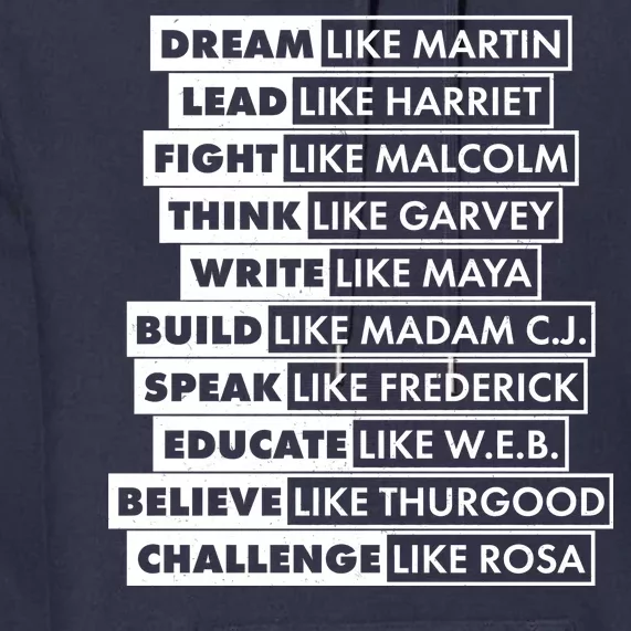 Inspirational Black History Figures Premium Hoodie