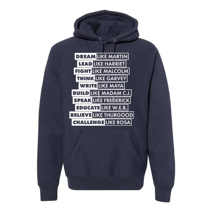 Inspirational Black History Figures Premium Hoodie