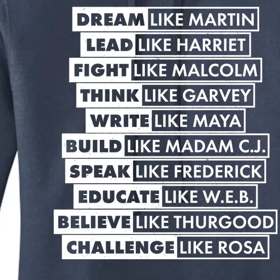 Inspirational Black History Figures Women's Pullover Hoodie