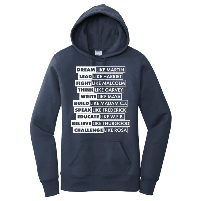 Inspirational Black History Figures Women's Pullover Hoodie