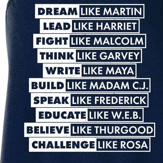 Inspirational Black History Figures Women's Racerback Tank