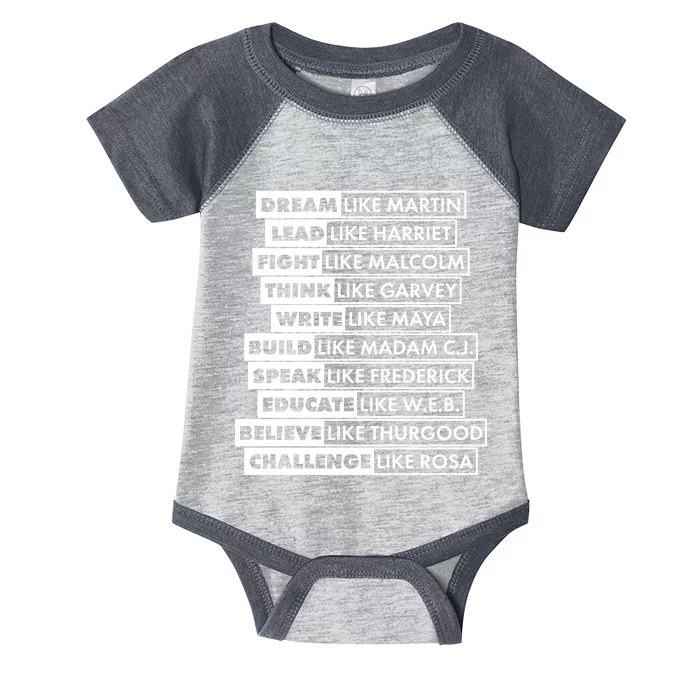 Inspirational Black History Figures Infant Baby Jersey Bodysuit