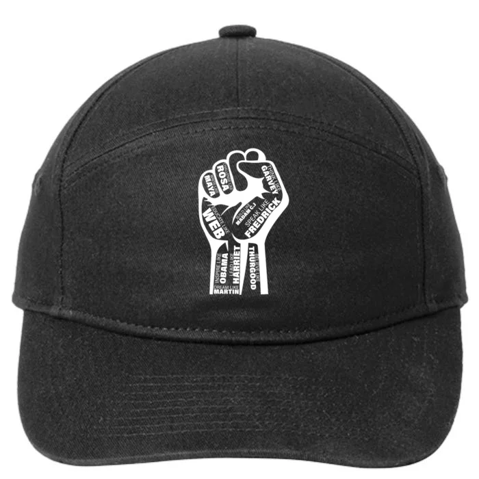 Inspirational Black History Fist 7-Panel Snapback Hat