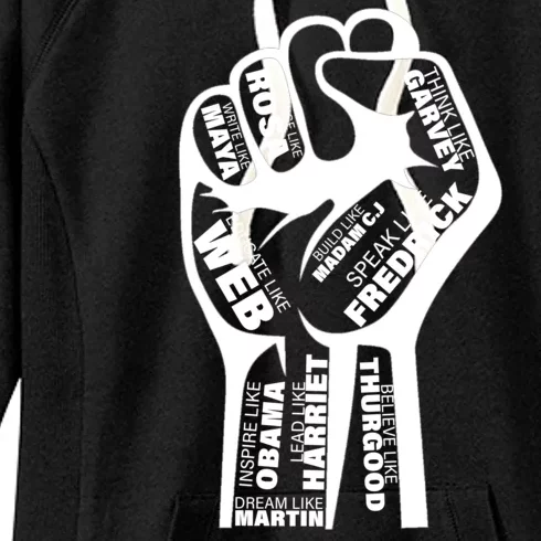 Inspirational Black History Fist Women's Fleece Hoodie