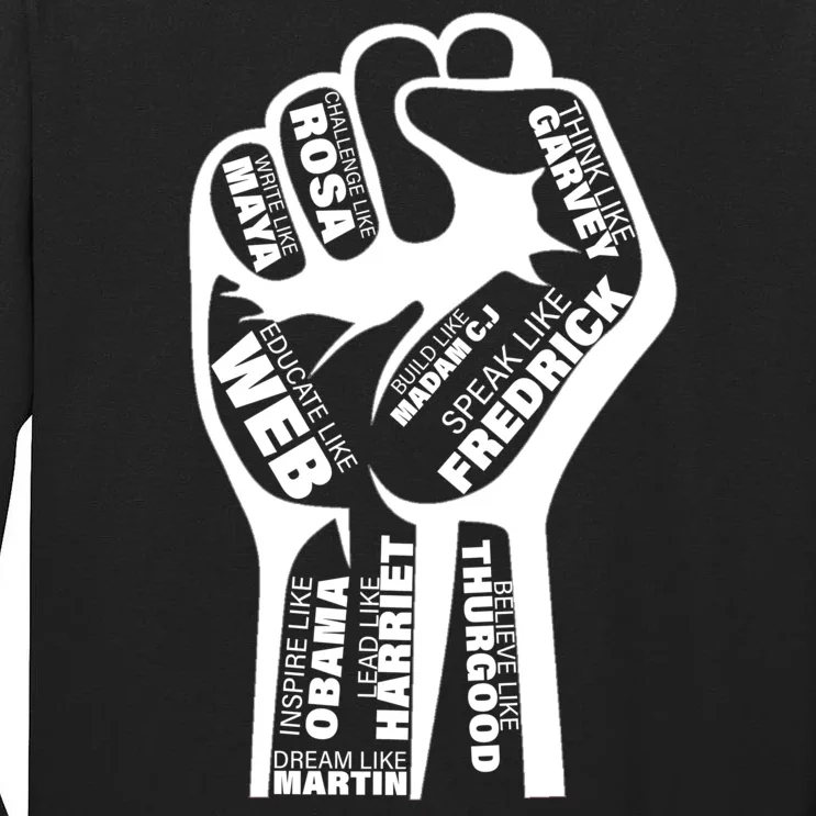 Inspirational Black History Fist Tall Long Sleeve T-Shirt